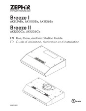 Zephyr Breeze I AK1124B Série Guide D'utilisation, D'entretien Et D'installation