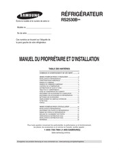 Samsung RS2530B Serie Manuel Du Propriétaire Et D'installation