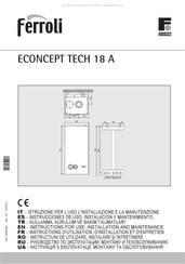 ferolli ECONCEPT TECH 18 A Instructions D'utilisation, D'installation Et D'entretien