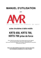 AMR KRTS 700 Manuel D'utilisation