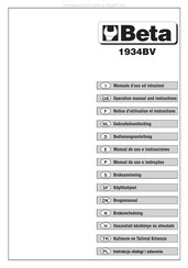 Beta 1934BV Notice D'utilisation Et Instructions