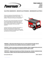 Powermate PM0116000.01 Mode D'emploi