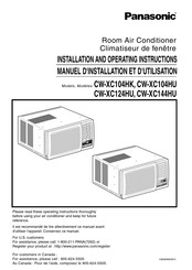 Panasonic CW-XC104HK Manuel D'installation Et D'utilisation