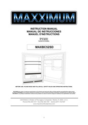 Maxximum MAXBC52SD Manuel D'instructions