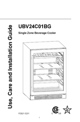 Zephyr UBV24C01BG Guide D'utilisation, D'entretien Et D'installation