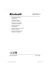 Einhell TE-VE 550/1 A Instructions D'origine
