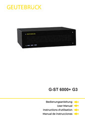 Geutebruck G-ST 6000+ G3 Instructions D'utilisation