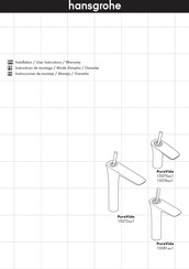 Hansgrohe PuraVida 15070 Instructions De Montage / Mode D'emploi / Garantie