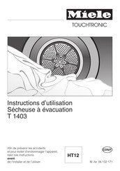 Miele Touchtronic T 1403 Instructions D'utilisation