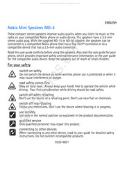 Nokia MD-4 Mode D'emploi