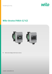 Wilo Stratos PARA-CZ Notice De Montage Et De Mise En Service