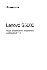 Lenovo S5000 Guide D'informations