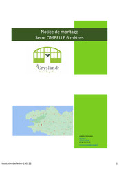 Serres Crysland OMBELLE 6 metres Notice De Montage