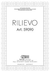 Gessi Rilievo 59090 Mode D'emploi