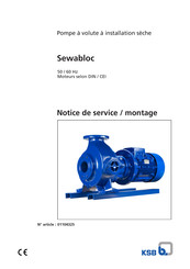 KSB Sewatec F 100-250G V Notice De Service / Montage