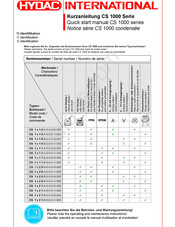 HYDAC International CS 1000 Serie Notice