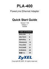 Zyxel PLA-400 Guide De Démarrage Rapide