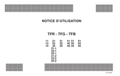 SOGEDIS TFG Serie Notice D'utilisation