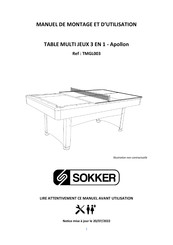 SOKKER TMGL003 Manuel De Montage Et D'utilisation