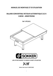 SOKKER BTCL011 Manuel De Montage Et D'utilisation