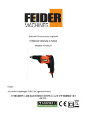FEIDER Machines FPVP520 Manuel D'instructions