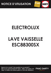 Electrolux ESC88300SX Notice D'utilisation