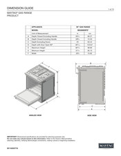 Maytag MGS8800PZ Guide De Dimensions