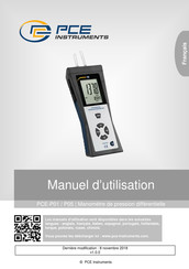 PCE Instruments PCE-P01 Manuel D'utilisation