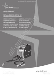 voestalpine Bohler Welding URANOS 2000 SMC Manuel D'instructions