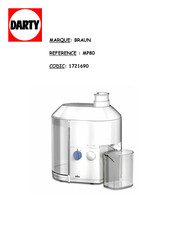 Braun Multipress automatic MP 80 Mode D'emploi