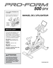 ICON Health & Fitness Pro-Form 500 SPX Manuel De L'utilisateur