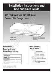 Whirlpool GZ5736 Serie Instructions D'installation Et D'utilisation