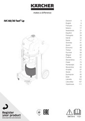 Kärcher IVC 60/30 Tact2 Lp Mode D'emploi