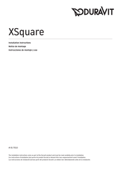DURAVIT XSquare XS 7010 Notice De Montage