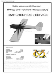 Radio control model MARCHEUR DE L'ESPACE VQA017 Manuel D'instructions