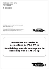 Thermelec AS 79 cp Instructions De Service Et De Montage