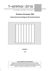 Thermogene TMG 1800 Instructions De Montage Et De Fonctionnement