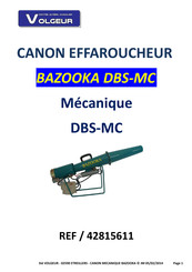 Volgeur BAZOOKA DBS-MC Mode D'emploi
