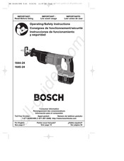 Bosch 1645-24 Consignes De Fonctionnement/Sécurité