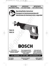 Bosch 1644-24 Consignes De Fonctionnement/Sécurité