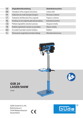 Güde GSB 20 LASER/500W Traduction Du Mode D'emploi D'origine