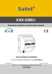 Satel KNX-DIM21 Notice D'installation Abrégée