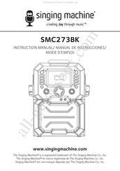 Singing Machine SMC273BK Mode D'emploi