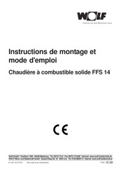 Wolf FFS 14 Instructions De Montage Et Mode D'emploi