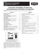 Bryant 986TB Instructions D'installation, De Démarrage, De Fonctionnement, D'entretien Et De Réparation