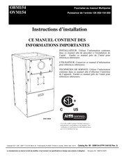 Bryant OVM154 Instructions D'installation