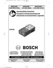 Bosch DLR165 Consignes De Fonctionnement/Sécurité