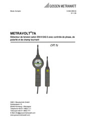 Gossen MetraWatt METRAVOLT 7A Mode D'emploi