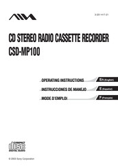 Aiwa CSD-MP100 Mode D'emploi