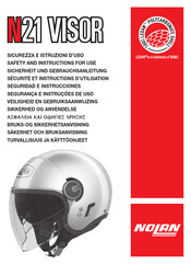 Nolan N21 VISOR Sécurité Et Instructions D'utilisation